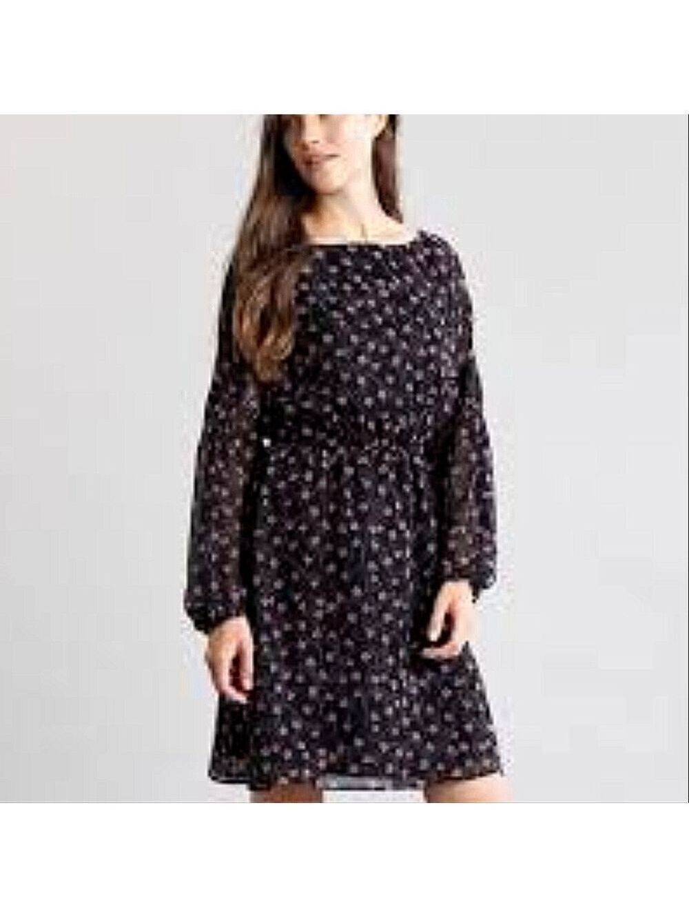 L • Elizabeth & James • Boatneck Elastic Waist Dress